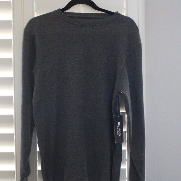 Blu Rock NY Charcoal Long Sleeve Tee Size M - Picture 1 of 3